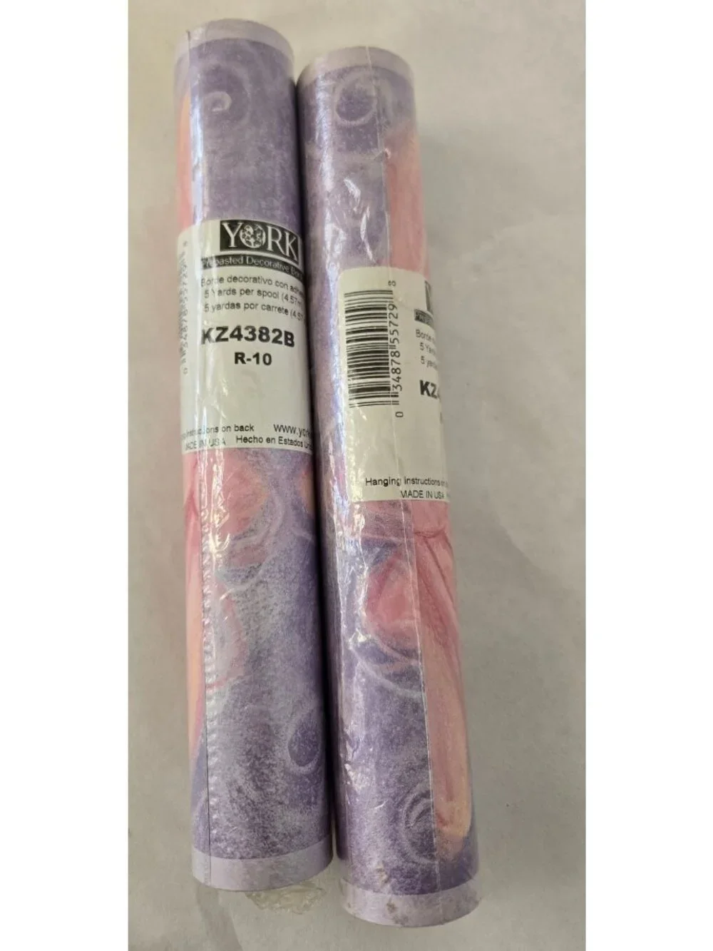 York RoomMates Colorful Flower Power Wallpaper Border Lot 5yds X 9in Bedroom